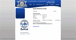 Desktop Screenshot of fannincountyband.org