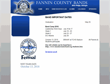 Tablet Screenshot of fannincountyband.org